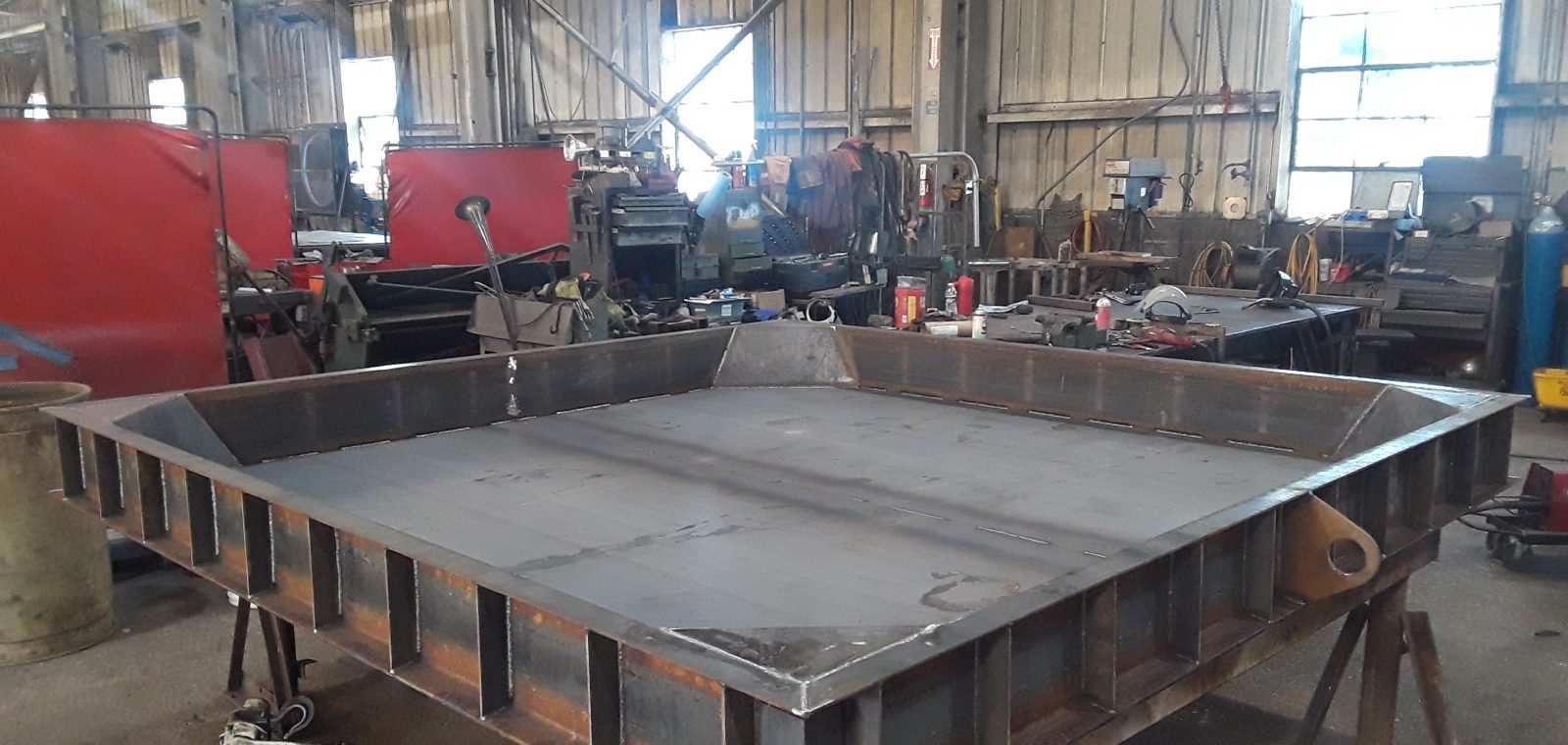 Heavy fabricated steel weldment ready for plant modernization installation — A&K Machine & Fabrication, Jacksonville FL