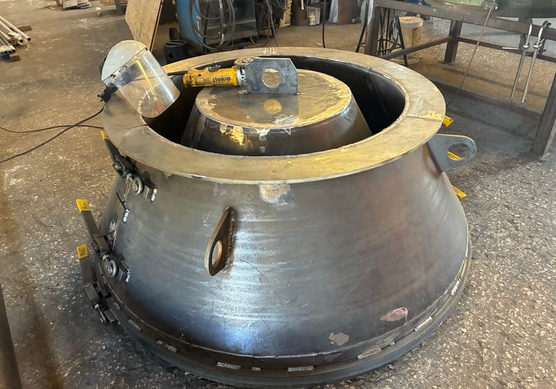Bell-shaped industrial casting/hopper - unique geometry — A&K Machine & Fabrication, Jacksonville FL