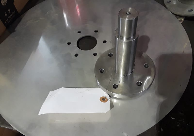 Large diameter machined disk on lathe — A&K Machine & Fabrication, Jacksonville FL