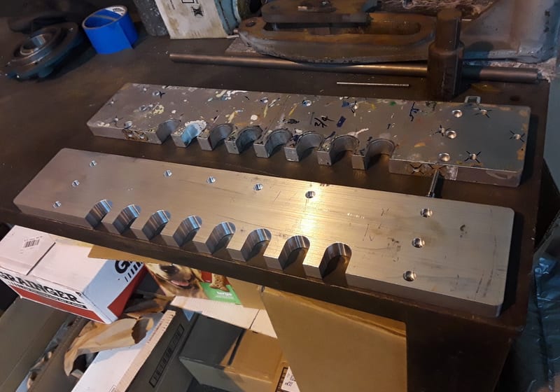 Long machined block with multiple bores - fixture or rail — A&K Machine & Fabrication, Jacksonville FL