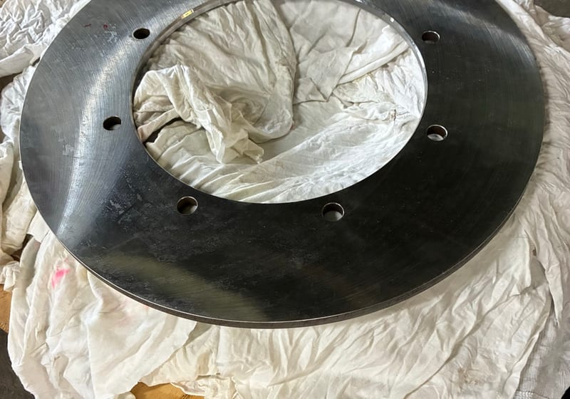 Large fabricated steel funnel/cone wrapped for shipping — A&K Machine & Fabrication, Jacksonville FL
