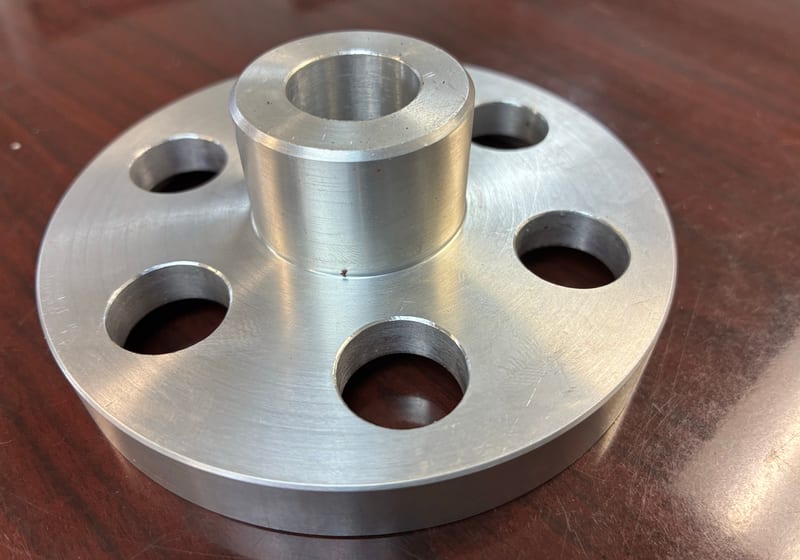 Large machined steel hub with 4-bolt pattern - heavy turn work — A&K Machine & Fabrication, Jacksonville FL