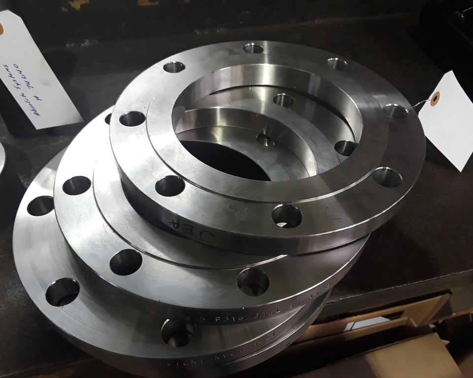 Heavy fabricated steel flange ring component — A&K Machine & Fabrication, Jacksonville FL