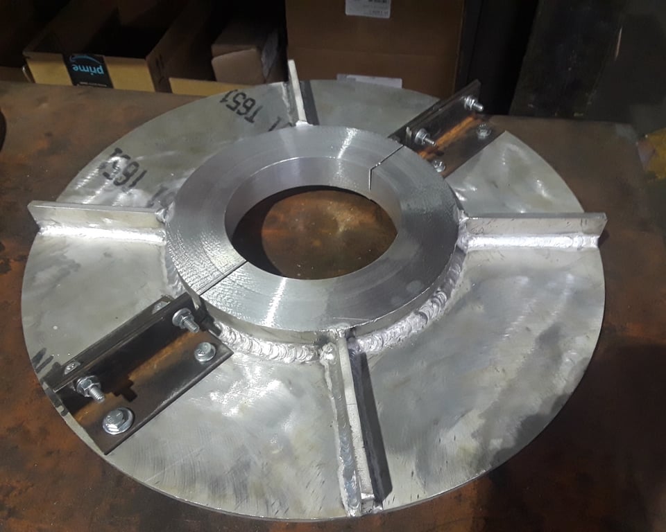 Machined bearing hub housings with through-bores in the A&K shop — A&K Machine & Fabrication, Jacksonville FL